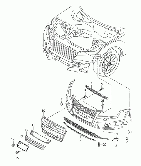 VAG AUDI A7 4G 11-14 priekinio S-Line bamperio vilkimo kablio dangtelis originalus 4G8807241A