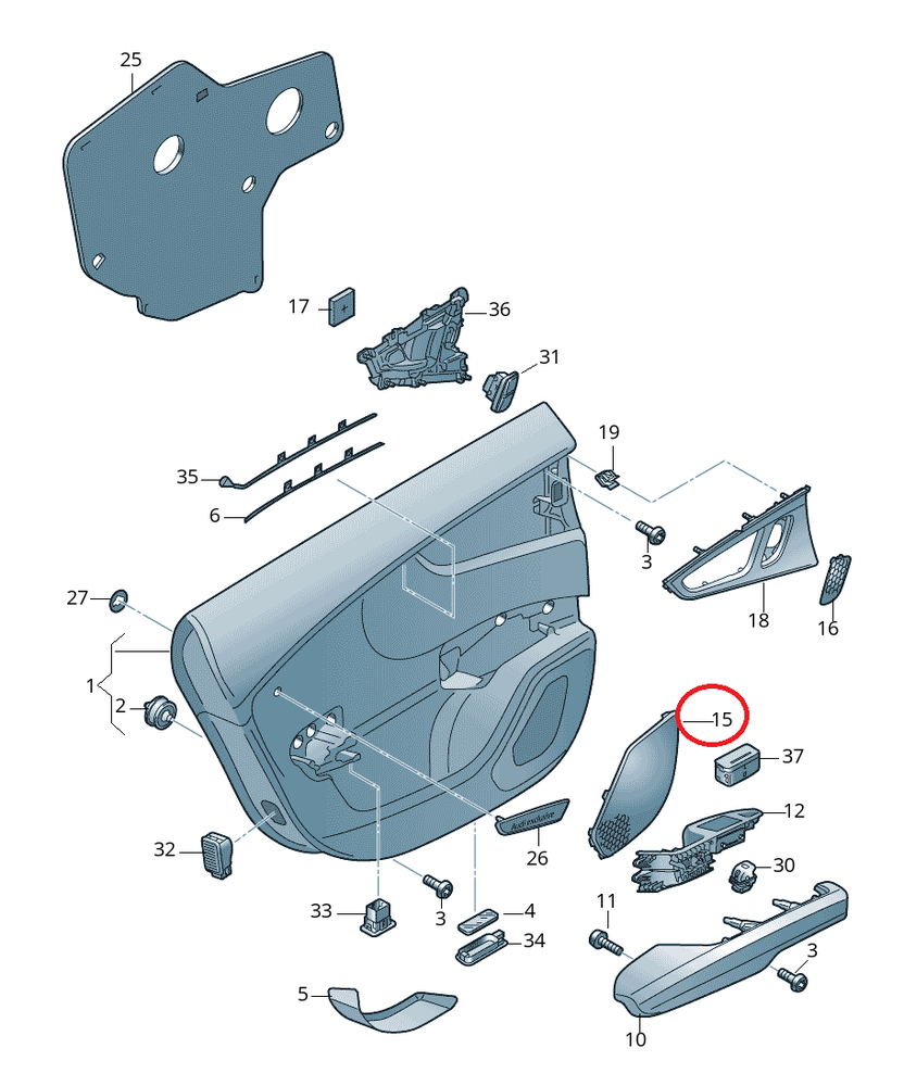 VAG AUDI A7 BOSE N/S kairės pusės galinių durelių juodas garsiakalbio dangtelis 4G8035435A4PK originalus