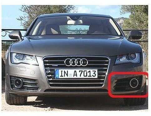 VAG AUDI A7 priekinio bamperio grotelės kairės pusės rūko žibintas originalus 4G8807647A9B9
