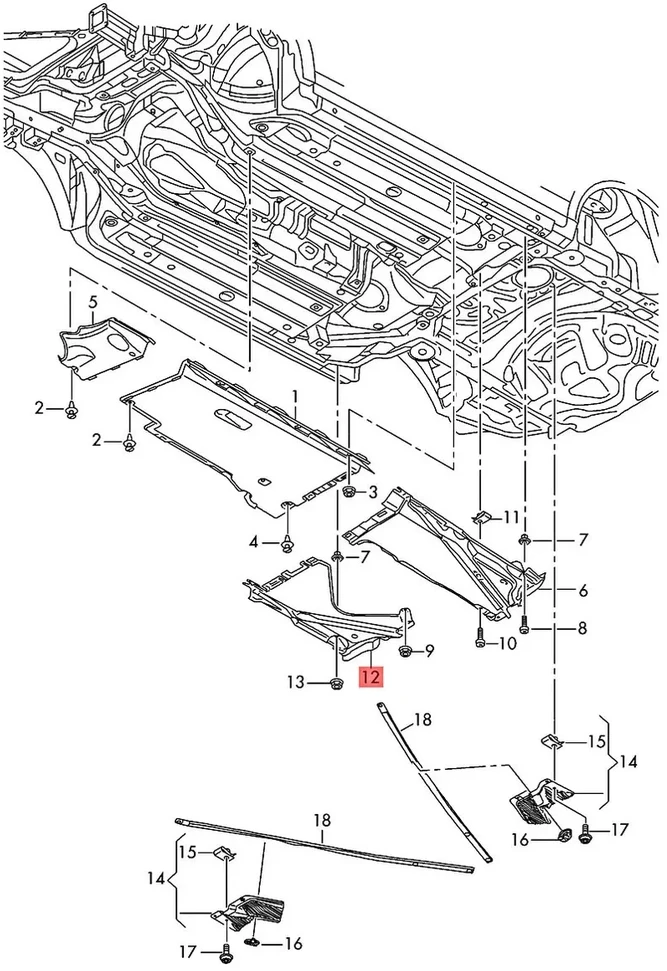 VAG Audi A7 Sportback RS7 Dėžės Dangos 2011-2017 Originalus 4G8825216A