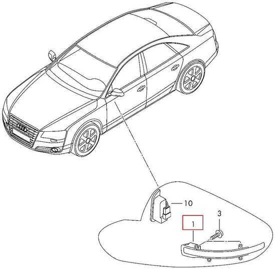 VAG AUDI A8 2010-2017 Originalus Kairysis Veidrodėlio Led Posūkio Signalas 4H0949101A OEM