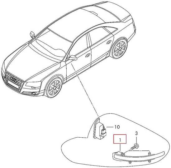 VAG AUDI A8 2010-2017 Originalus Kairysis Veidrodėlio Led Posūkio Signalas 4H0949101A OEM