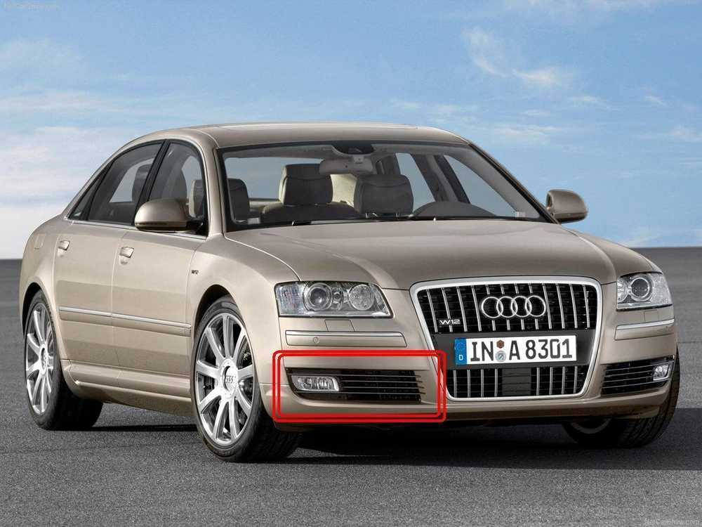 VAG AUDI A8 4E 2007-2010 NAUJAS ORIGINALUS BUFERIS DEŠINIS RŪKO ŠVIESOS GROTELĖ 4E0807680A