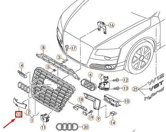 VAG AUDI A8 4H D4 priekinio bamperio kameros dangtelis originalus 4H0853140T94
