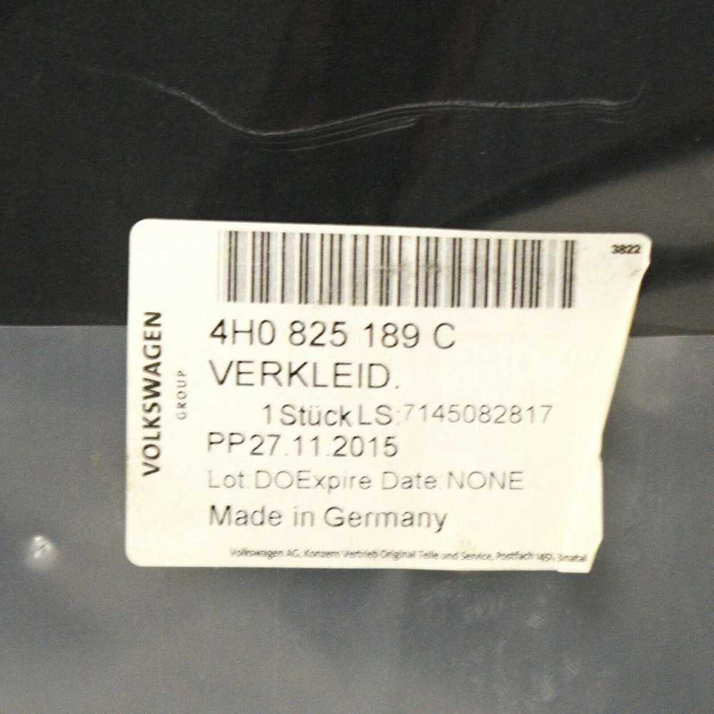 VAG AUDI A8 4H D4 Priekinis Kairysis Pošalčio Apdailos 4H0825189C NAUJAS ORIGINALUS