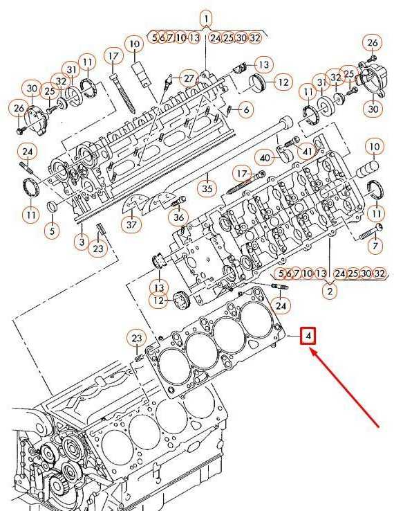 VAG AUDI A8 D3 Cilindrų Galvutės Tarpinė - Cilindrai 5-8 077103383BT NAUJA ORIGINALI