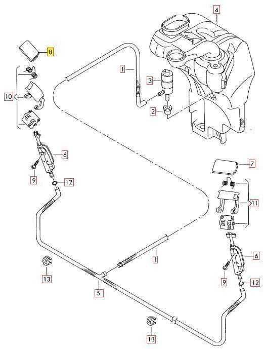 VAG Audi A8 D3 S8 2005-2010 Žibintų plovimo dangtelis dešinėje originalus 4E0955282AA