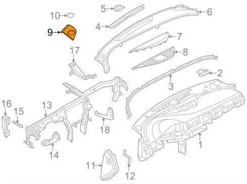 VAG Audi A8 D4 Kairio Pusės Priekinio Skydelio Garsiakalbio Dangtelis 4H0035419B6PS NAUJAS ORIGINALUS