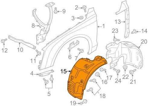 VAG AUDI A8 D4 Priekinis kairysis sparno įdėklas Splash Shield originalus 4H0821171L
