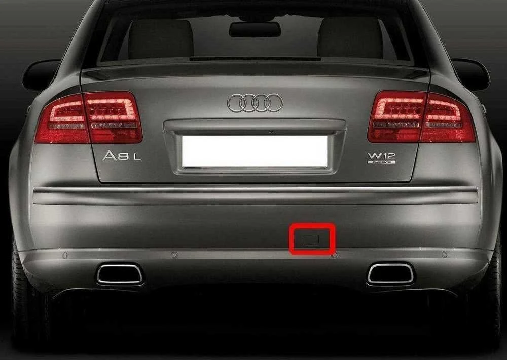 VAG AUDI A8 S8 D3 2003-2010 Galinio bamperio vilkimo kablio ausies dangtelis originalus 4E0807441A