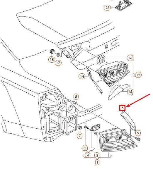 VAG AUDI A8 S8 Quattro galinio žibinto galinio žibinto apdaila originali 4H0941780C4PK