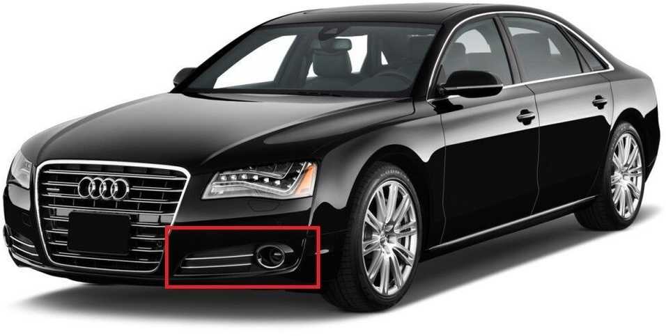 VAG AUDI A8 S8 QUATTRO priekinės kairės pusės apatinės juodos grotelės 4H0807679F3FZ originalios
