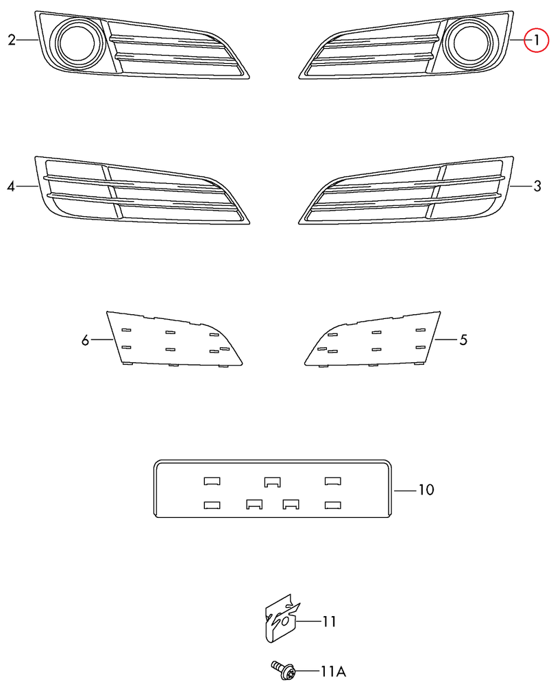 VAG AUDI A8 S8 QUATTRO priekinės kairės pusės apatinės juodos grotelės 4H0807679F3FZ originalios