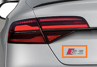 VAG Audi A8 S8 Quattro Raudona chromuota "S8" emblema originali 4D0853735A2ZZ