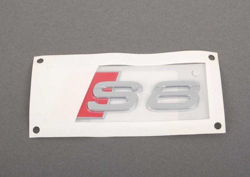 VAG Audi A8 S8 Quattro Raudona chromuota "S8" emblema originali 4D0853735A2ZZ
