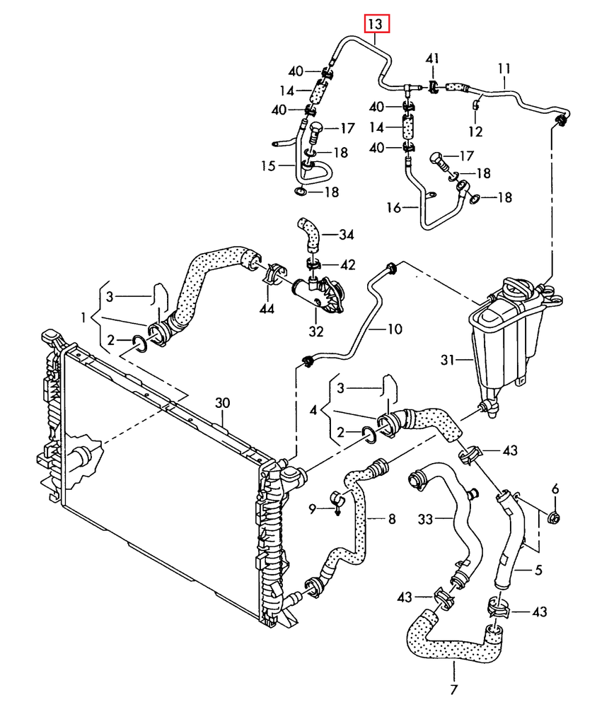 VAG "Audi" aušinimo skysčio vamzdelis Originalus 059121086Q