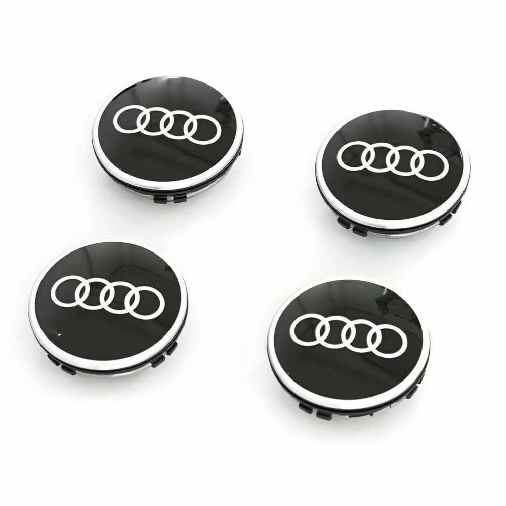VAG "Audi Dynamic" besisukantis centrinis stebulės dangtelis juodas originalus 4M8071006A