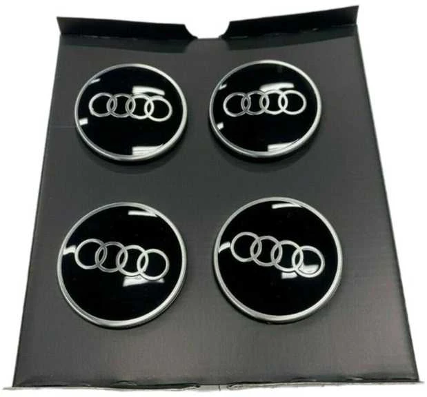 VAG "Audi Dynamic" besisukantis centrinis stebulės dangtelis juodas originalus 4M8071006A