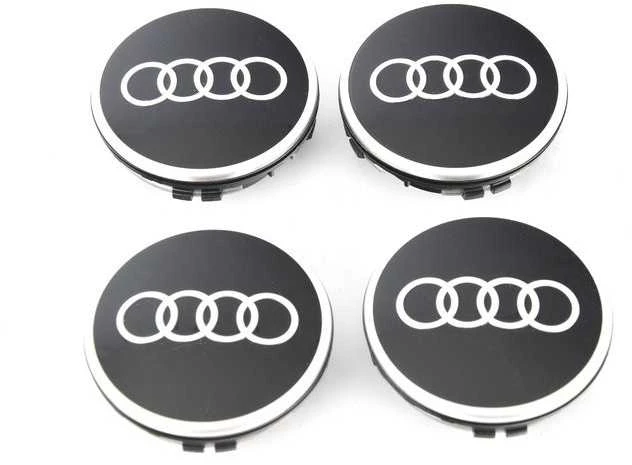 VAG "Audi Dynamic" besisukantis centrinis stebulės dangtelis juodas originalus 4M8071006A