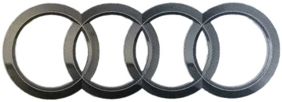 VAG "Audi" lipdukas su žiedais Emblema Lipnus originalus 8R0060306A