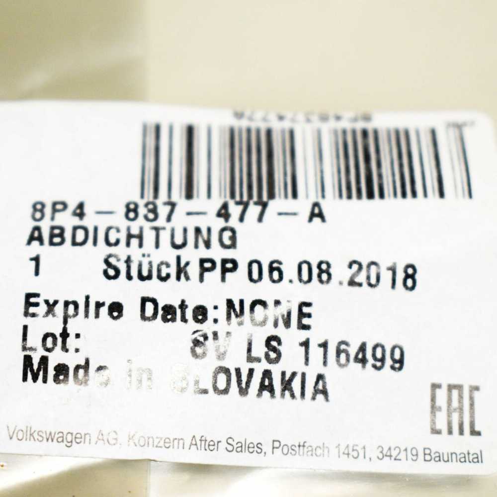 Vag Lango Angos Sandariklis Kairysis Išorinis Audi A3 8P Originalus 8P4837477A