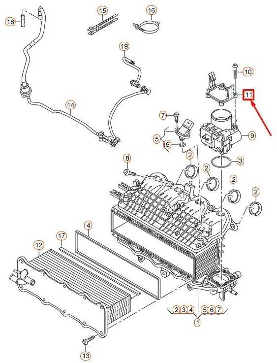 VAG AUDI Q3 8U įsiurbimo sistemos tvirtinimo strypas originalus 03F145853A