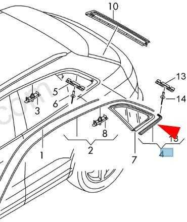 VAG Audi Q3 8U Kairės Galinės Ketvirtinės Stiklo Apdailos 8U0853345A1L1 NAUJA ORIGINALI