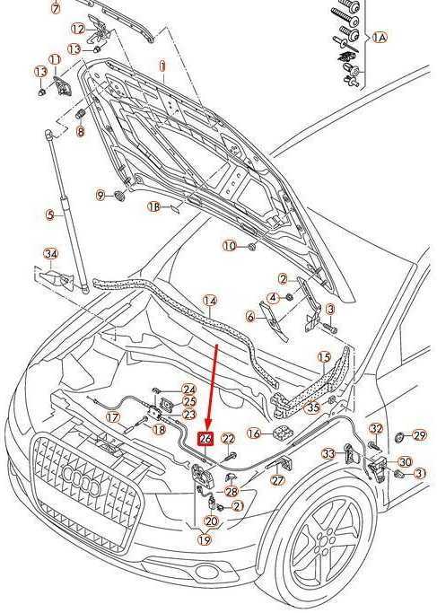 VAG AUDI Q3 8U Variklio Gaubto Užrakto Kabelis 8U0823535 NAUJAS ORIGINALUS