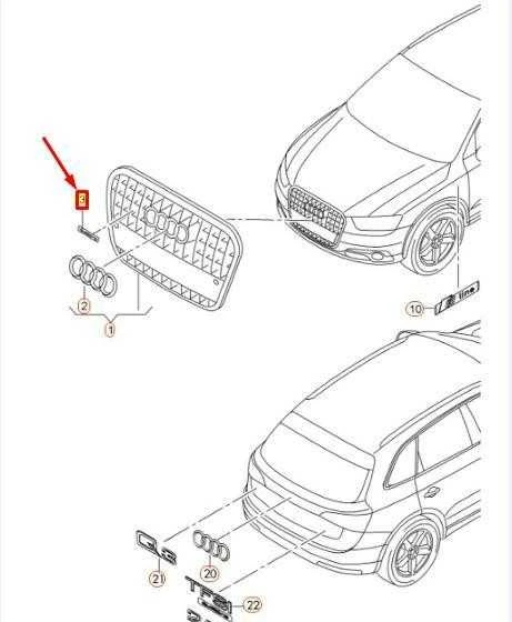 VAG AUDI Q3 8UB akmeninės pilkos spalvos QUATTRO Inscription originalus 8U08537361QP