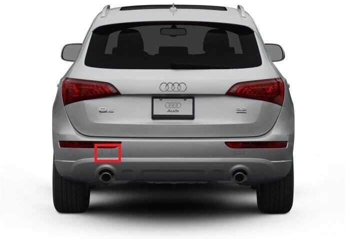 VAG AUDI Q5 2009-2015 m. galinio bamperio vilkimo kablio akies dangtelis, gruntuotas, kairysis originalus 8R0807449GRU