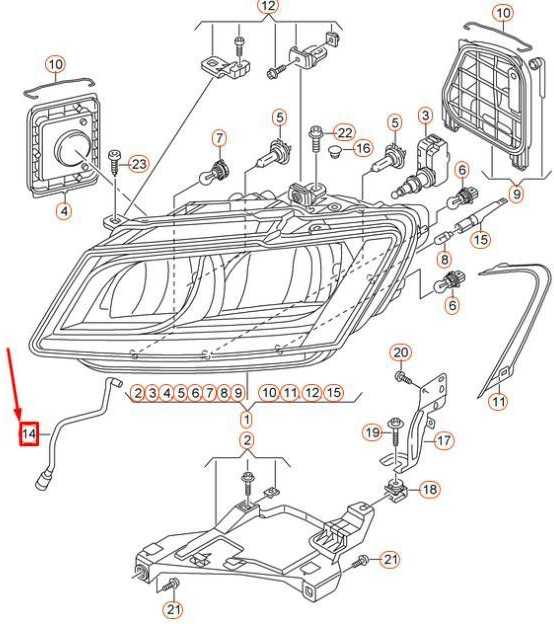 VAG AUDI Q5 8R priekinio kairiojo žibinto žarna originali 8R0941717