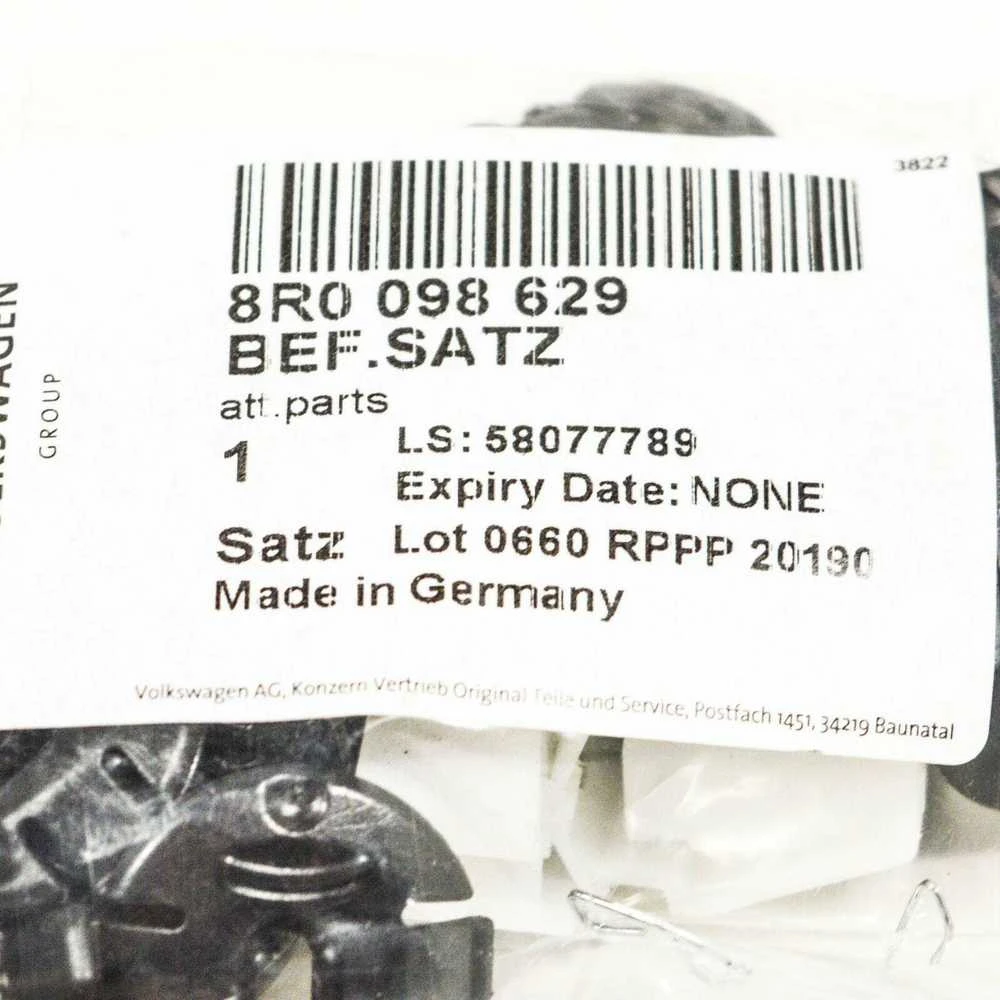 VAG AUDI Q5 8R ratų korpuso įdėklo tvirtinimo rinkinys originalus 8R0098629
