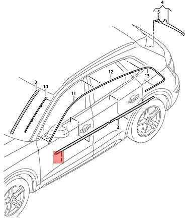 VAG AUDI Q5 FYB lango plyšio sandariklis su apdailos juostele iš aliuminio 80A853283L3Q7 originalus