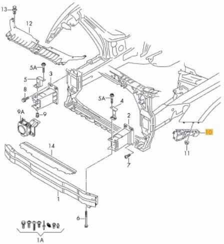 VAG AUDI Q5 priekinio bamperio atramos laikiklis kairėje pusėje originalus 8R0807283C