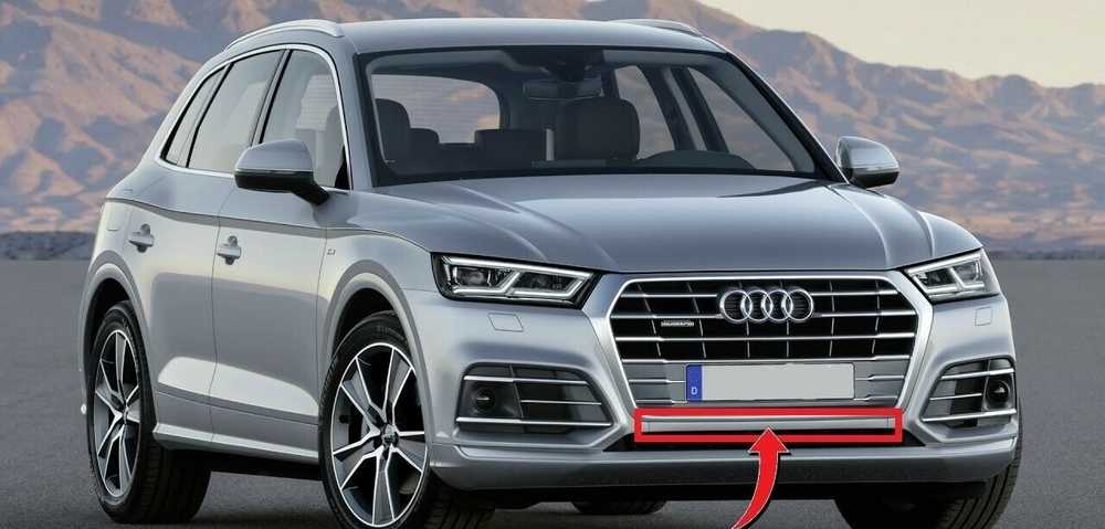VAG AUDI Q5 priekinio bamperio centrinis jungiamasis elementas gruntuotas originalus 80A807661AGRU