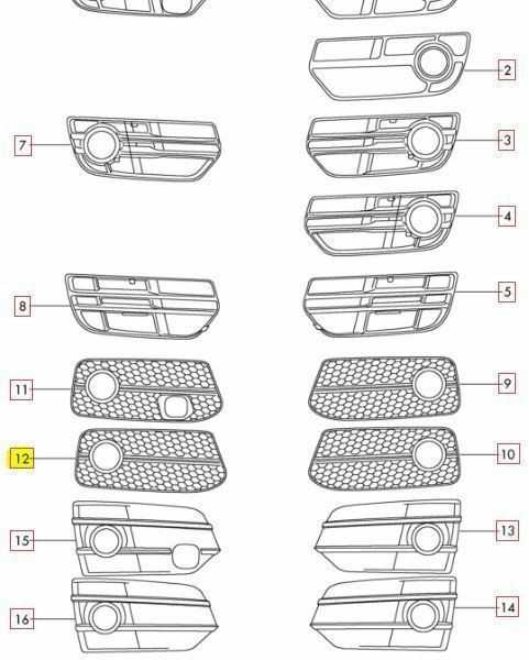 VAG "Audi Q5" priekinio bamperio rūko žibintų grotelės Chrome Trim Right Genuine 8R0807682E