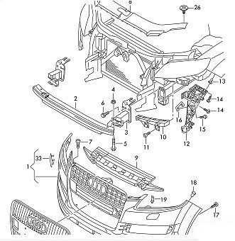 VAG AUDI Q7 07-16 N/S kairės pusės priekinio bamperio atramos laikiklis originalus 4L0807283B