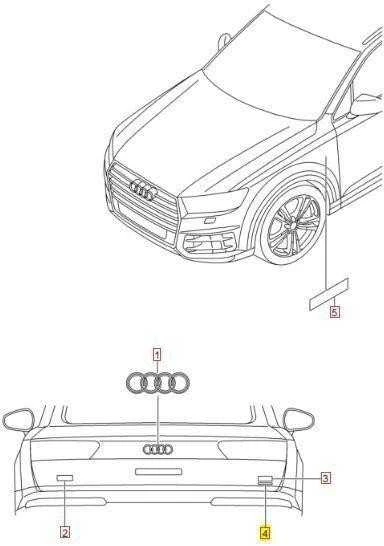 VAG Audi Q7 16-17 Galinis bagažinės dangtis Chromuota "QUATTRO" emblema Originali 4M08537372ZZ