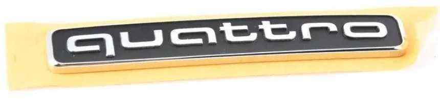 VAG Audi Q7 16-17 Galinis bagažinės dangtis Chromuota "QUATTRO" emblema Originali 4M08537372ZZ