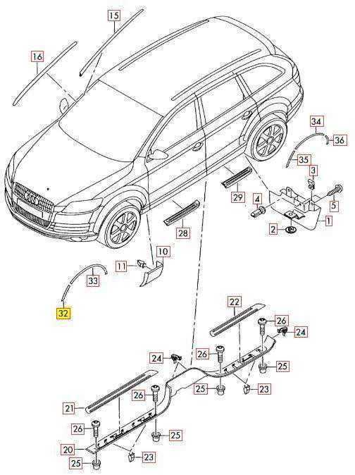VAG "Audi Q7" 2007-2015 m. Priekinio kairiojo rato arkos išplėtimas originalus 4L0853727BGRU