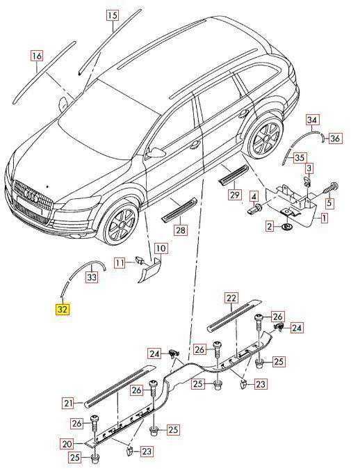 VAG "Audi Q7" 2007-2015 m. Priekinio kairiojo rato arkos išplėtimas originalus 4L0853727BGRU