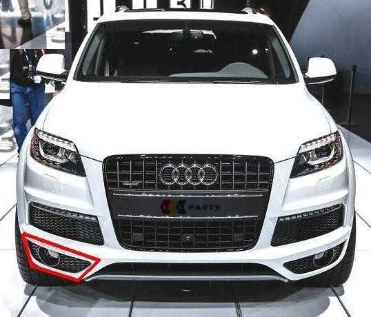 VAG AUDI Q7 4L (09-14) S Line dešiniojo bamperio grotelės rūko žibintų apvadas originalus 4L0807676C01C
