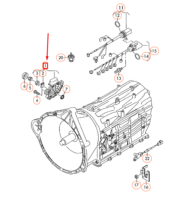 VAG AUDI Q7 4L automatinės pavarų dėžės daugiafunkcinis jungiklis 09D919823A originalus