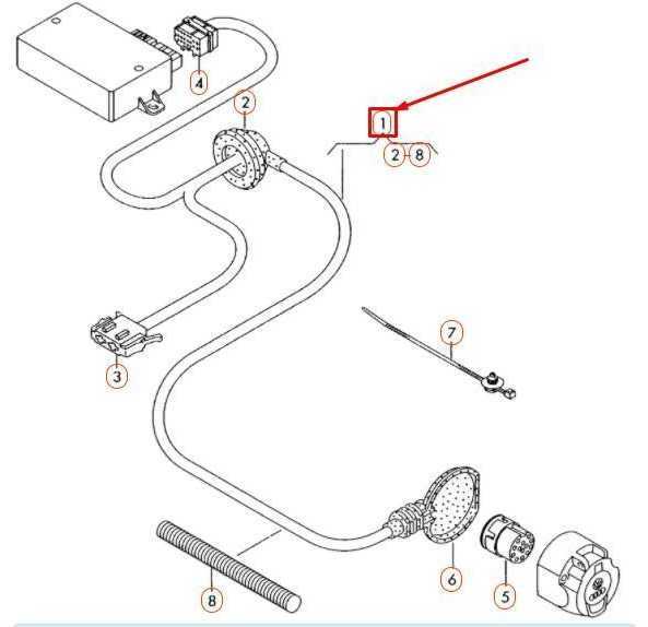 VAG AUDI Q7 4L priekabos veikimo laidų rinkinys lizdui originalus 4L0971124F