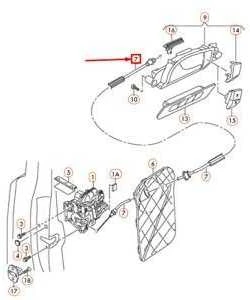 VAG "Audi Q7 4L" priekinių durų užrakto rankena Bowdeno trosas originalus 4L0837085B