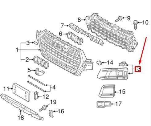 VAG AUDI Q7 4M priekinio bamperio dešinės pusės rūko žibintų grotelių dangtelis originalus 4M0807682AA4W3