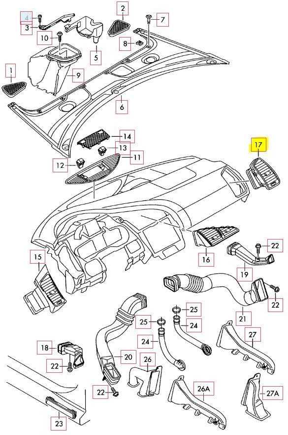 VAG Audi R8 07-12 Priekinis prietaisų skydelis O/S Dešinysis oro ventiliacijos vamzdis LHD originalus 423820902H77