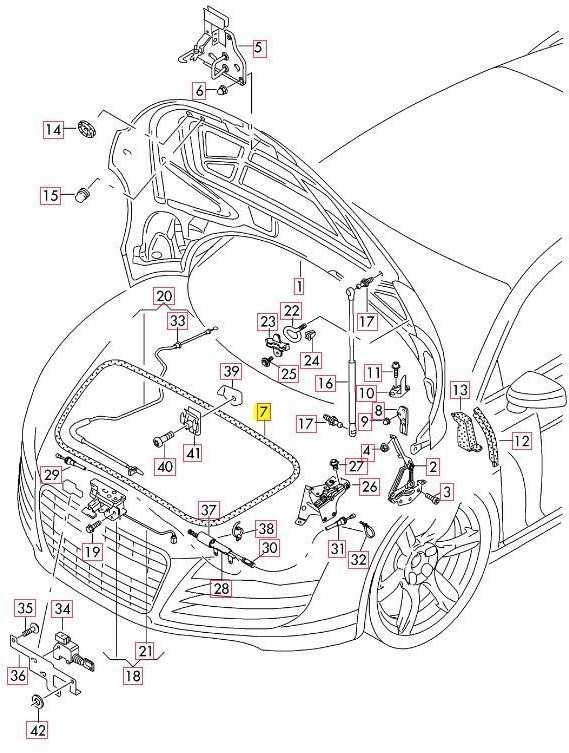 VAG AUDI R8 (2007-2015 m.) priekinio bagažinės dangčio dangčio sandariklis originalus 420823731A