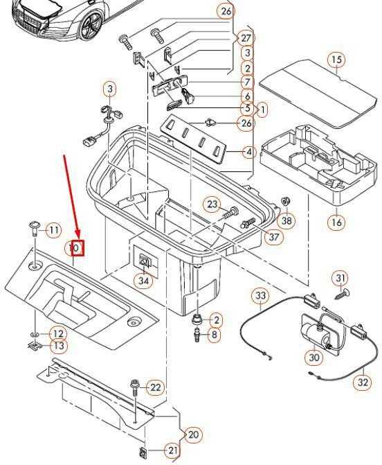 VAG Audi R8 2007-2016 Bagažo dangtis originalus 420857161A01C
