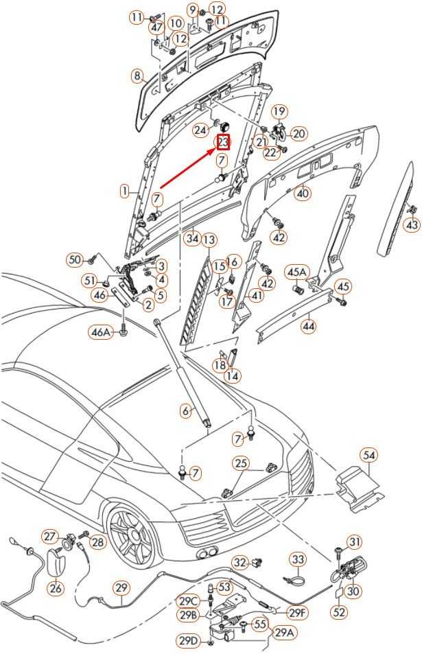 VAG AUDI R8 42 galinio dangčio amortizatorius originalus 420827522A